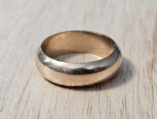 Fine Antique British 18K Gold Band Ring London Hallmark Size 8 - 6.11g picture