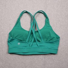 Lululemon Energy Sports Bra Womens 10 Green Strappy Crossback Yoga Athletic Gym picture