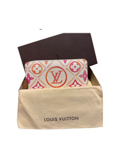 Limited Edition Louis Vuitton Zippy Wallet Aquarelle Coral 100% Authentic picture
