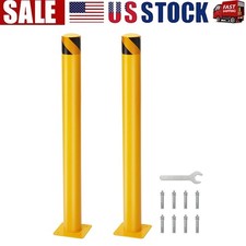 2 Pack 42'' Safety Bollard Posts for Facility & Current Protection 4.5