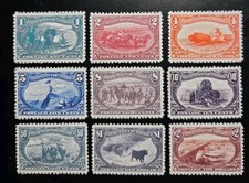 US Stamps SC# 285-293 1898 Trans-Mississippi Expo Stamp Replica Set picture