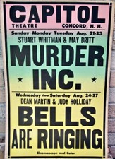 RARE ORIGINAL 1960 CAPITOL THEATRE POSTER picture