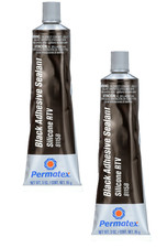 (2 Pack) Permatex Black Silicone Adhesive Sealant - 75150 picture