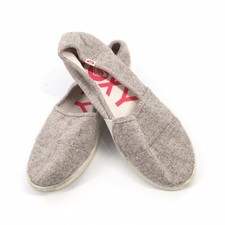 🩰 Roxy Brody III Slip On Ballet Flats Loafers 8.5 Womens Grey Silver Casual picture