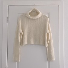 Francesca’s Turtleneck Crop Sweater Ribbed Ivory Staple Wardrobe picture