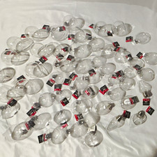 Lot of 50 Clear Fillable Plastic Christmas Ornament Balls Mixed Sizes DIY Craft picture