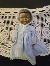 Vintage Black baby doll 1930-1940s Rubber Soft Unmarked picture