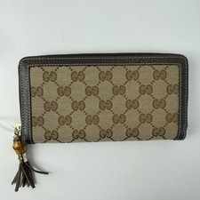 Gucci Pre-Owned Authentic Long Wallet Monogram Canvas Free Tracked Shipping picture