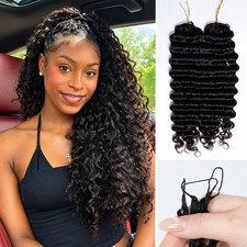 ISEE Miracle Knots Crochet Human Hair For Women Deep Wave 20 Inch 150G picture