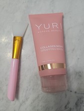 2X Yuri Collagen Night Wrapping Mask 75ml Hydrating Sleeping Mask With Brush New picture