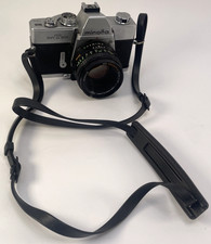 Minolta SR T 201 35mm Film Camera, Strap w 50mm Rokkor 1:17 Minolta Lens JAPAN picture