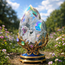 Natural Rainbow Angel Aura Sphalerite Titanium Flame Tower Healing Crystal Stone picture