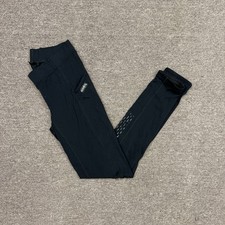 Women’s Large Black Kerrits Full Seat Horseback Riding Tights Breeches picture