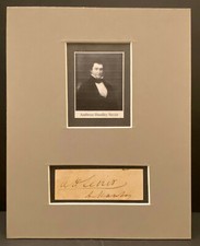 MATTED Ambrose Hundley Sevier AUTOGRAPH Father of Arkansas Statehood D1848 AUTO picture