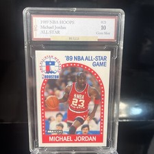 1989 NBA HOOPS Michael Jordan All Star #21 GEM MINT 10 picture