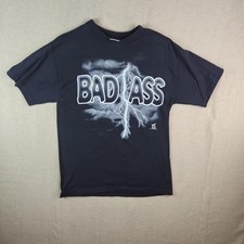 Vintage 1998 WWF WWE New Age Outlaws NAO Bad Ass T-Shirt Black Mens Medium picture