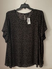Torrid Women's 4X Leopard Print Blouse New picture