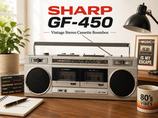 SHARP GF-450 🌈RaRe🌈 Vintage Stereo Cassette Boombox picture
