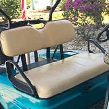 Fits E-Z-Go TXT Golf Cart Front Seat Cover Leather Beige picture