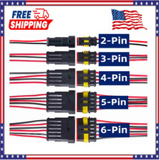 2/3/4/6-Pin Way Car Waterproof Male Female Electrical 18AWG Wire Connector Plug picture