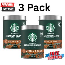 Starbucks, Instant Coffee, Premium Medium Roast, 3.17 oz 3 Pack picture
