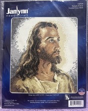 Janlynn Needlecraft PORTRAIT OF CHRIST Counted Cross Stitch 114900 7-1/8x8 NEW picture