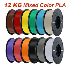 10KG/22LBS Multicolor PLA filament 1KG/Roll 1.75mm For 3D Printer Material for picture
