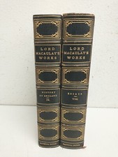 Lord Macaulay's Works Lot of Two (IV, VIII) Whitehall Edition 1898 Putnam picture