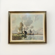 RARE 1953 Alexandre Louis Jacob L’Automne Old Mill Somme Frost & Reed Fine Print picture