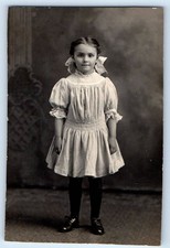 c1910's Pretty Young Girl Studio RPPC Photo Unposted Antique Postcard picture
