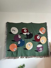 Stussy 8 Ball Billiards Throw Blanket / Vintage Tapestry picture
