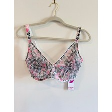 NWT Freya Rose Blossom Plunge Balcony Bra Floral Houndstooth Mesh 32K picture