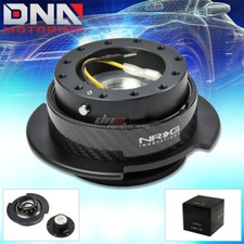 NRG GEN 2.5 STEERING WHEEL QUICK RELEASE HUB KIT/ADAPTER BLACK BODY CARBON RING picture
