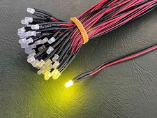 LED Warm White Incandescent-Look Pre-Wired   3mm 12V Volt Model Railroad Auto picture