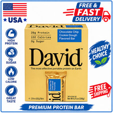 David High Protein Bars, Chocolate Chip Cookie Dough, 28g Protein (4 Count) picture
