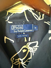 Vintage 1980s Polo Ralph Lauren Men's Short Sleeve oversizeRayon Button Size M-L picture
