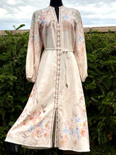 CALYPSO ST. Barth SzSmallPink/multi Linen Blend Long Sleeve Maxi Shirt Dress-NWT picture