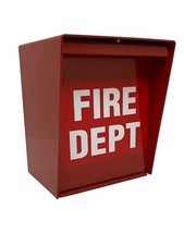 Fire Department Lock Box with Pad Lock Eagle 2000 Hole Red Powder Coat FIRE DEPT picture