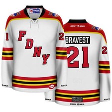 FDNY Wordmark White Printed Hockey Jersey - Men Women picture