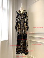 CAMILLA luxury elegant temperament holiday V-neck maxi dress 2026 women black picture
