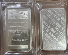10 oz Silver Bullion Bar .999 Fine Silver - NTR Sealed picture