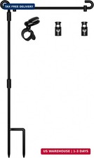 HOOSUN Garden Flag Stand,Premium Garden Flag Holder Pole Metal Powder-Coated Wea picture