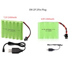7.2V/4.8V 2400mAh Ni-MH AA Battery Pack SM-2P 2Pin Connector for RC Car RC Truck picture