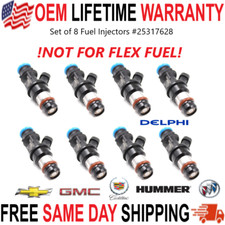 x8 OEM DELPHI Fuel Injectors for Chevrolet Suburban 1500 V8 5.3 2000-2006 picture