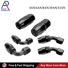 2Pcs AN6/AN8/AN10/AN12 Swivel Hose End Fitting Adapter Oil/Fuel/Gas Hose Line picture
