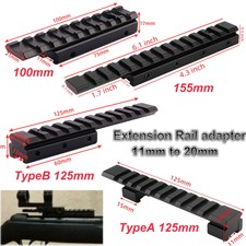11mm Dovetail to 20mm Rifle Base Scope Mount Extend Picatinny Rail Adapter picture