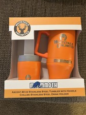 Mammoth Ascent Tumbler 40oz Capacity + Chillski Can Holder WHITETAILS UNLIMITED picture