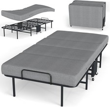 38Inch Rollaway Folding Bed& Thick Mattress with Detachable washable Cover Cot picture