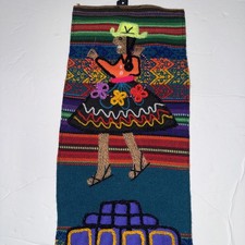 Authentic Peruvian Hand Woven Wall Hanging Symbolizing Life & Culture Peru picture