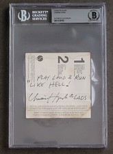 CHRISSIE HYNDE SIGNED SLABBED BECKETT BAS COA THE PRETENDERS BAND AUTOGRAPHED picture